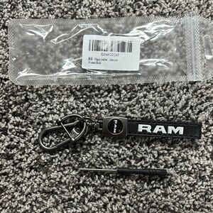 RAM Black Keychain with Carabiner